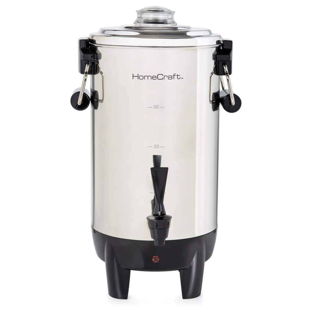 HomeCraft HCCU30SS Quick-Brewing 1000-Watt Automatic Stainless Steel 30-Cup Cof