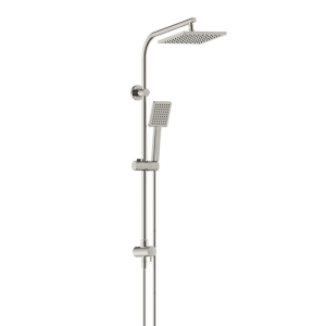 Glacier Bay Modern Wall Bar Shower Kit 1-Spray 8 in. Square Rain Shower Head wi