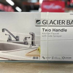 Glacier Bay Constructor Double-Handle Standard Kitchen Faucet with Side Sprayer