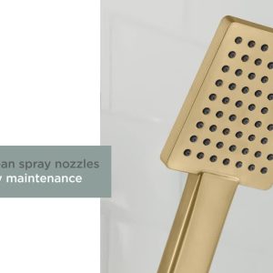 Glacier Bay Modern Wall Bar Shower Kit 1-Spray 8 in. Square Rain Shower Head wi