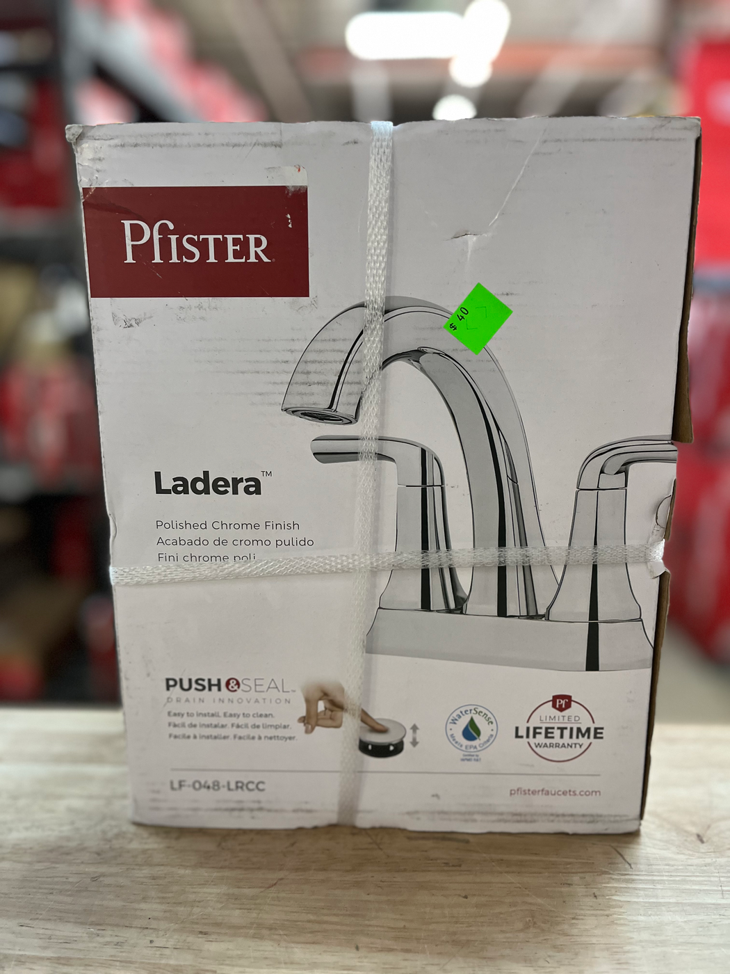 Pfister Ladera 4in Centerset Double Handle Polished Chrome Faucet