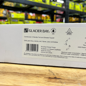 The Glacier Bay Constructor 2-Handle 1-Spray Tub and Shower Faucet in Brushed Ni