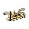 Glacier Bay Teapot 4 in. Centerset Double-Handle Low-Arc Bathroom Faucet in Pol