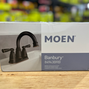 MOEN Banbury 4 in. Centerset Double Handle Bathroom Faucet in Mediterranean Bro