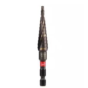 SHOCKWAVE 1/8 in. - 1/2 in. #1 Impact-Rated Titanium Step Drill Bit (13-Steps)