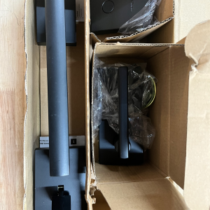 Kwikset San Clemente Dummy Door Handleset with Square Halifax Handle in Matte B