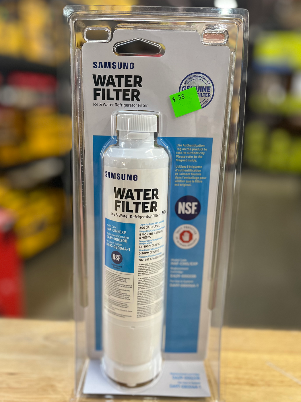 Samsung Genuine HAF-CIN/EXP Water Filter for Samsung Refrigerators HAF-CINS