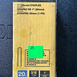 DEWALT 1 in. x 20-Gauge 3/16 in. Crown Glue Collated Hardwood Flooring Staple (