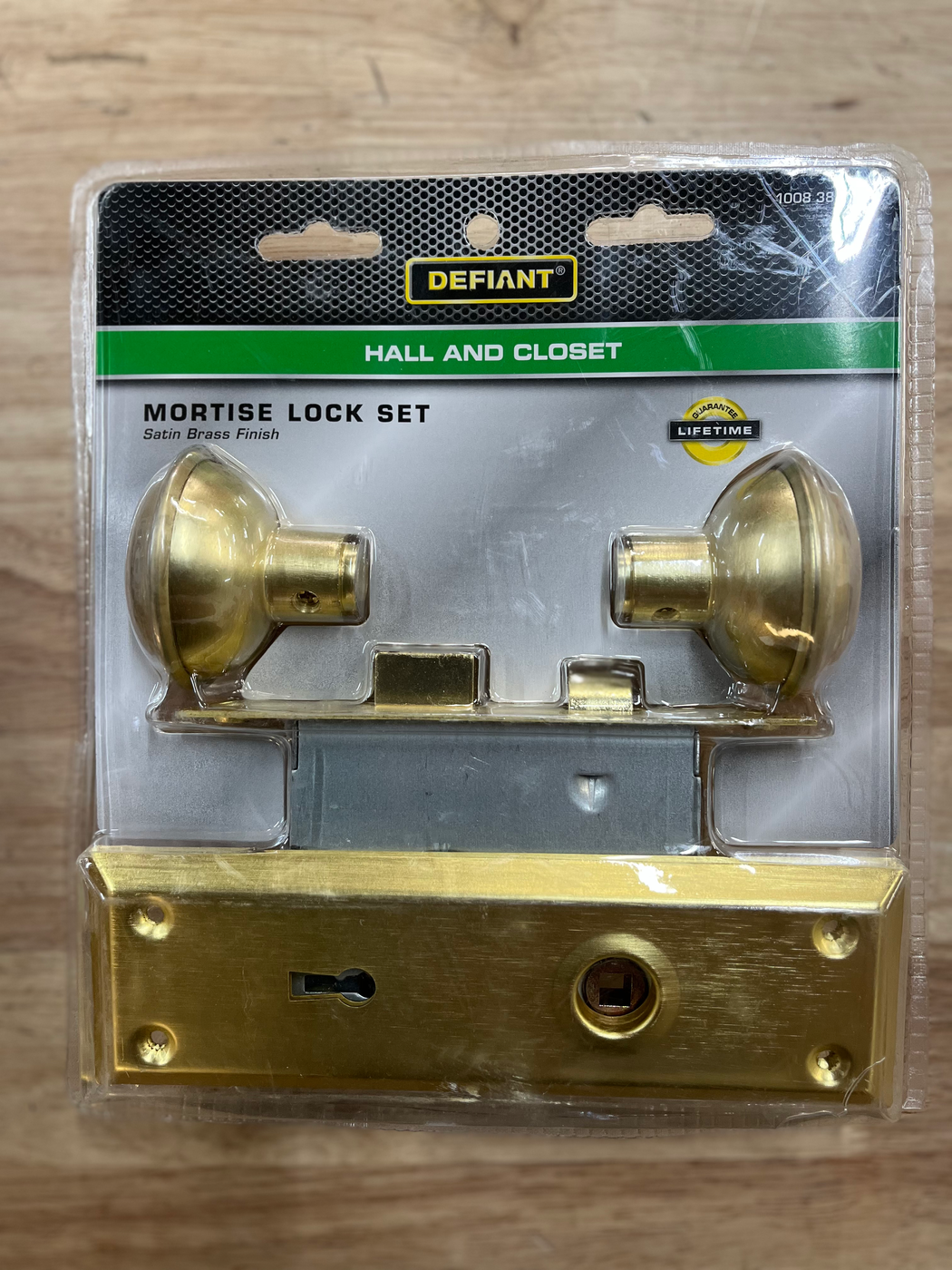 Brass Metal Satin Brass Knob Mortise Set