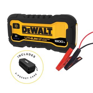 DEWALT 1800 Peak Amp Lithium Jump Starter with USB Power Bank and Carrying Case