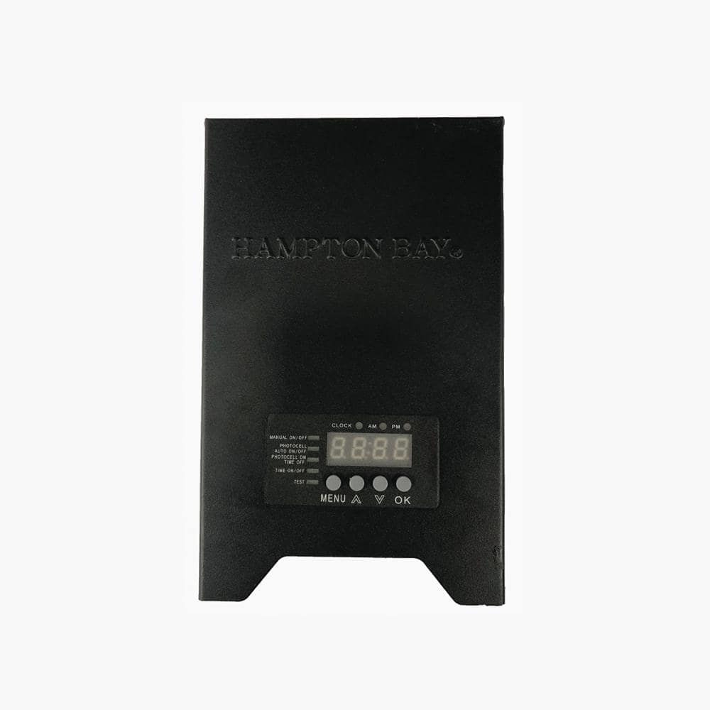 Hampton Bay Low-Voltage 300-Watt Metal Landscape Lighting Transformer with Dusk