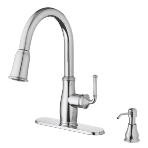 Glacier Bay Pull Down Kitchen Faucet, Chrome, Kagan