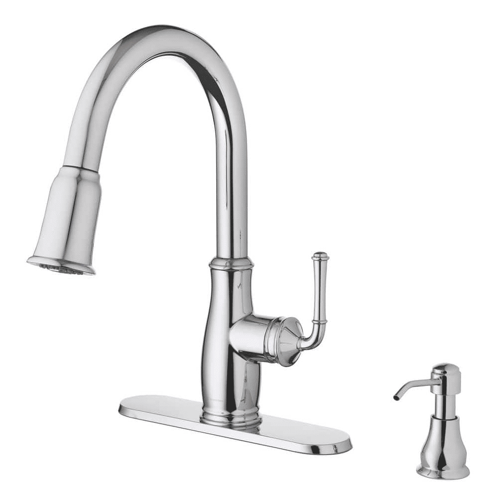 Glacier Bay Pull Down Kitchen Faucet, Chrome, Kagan