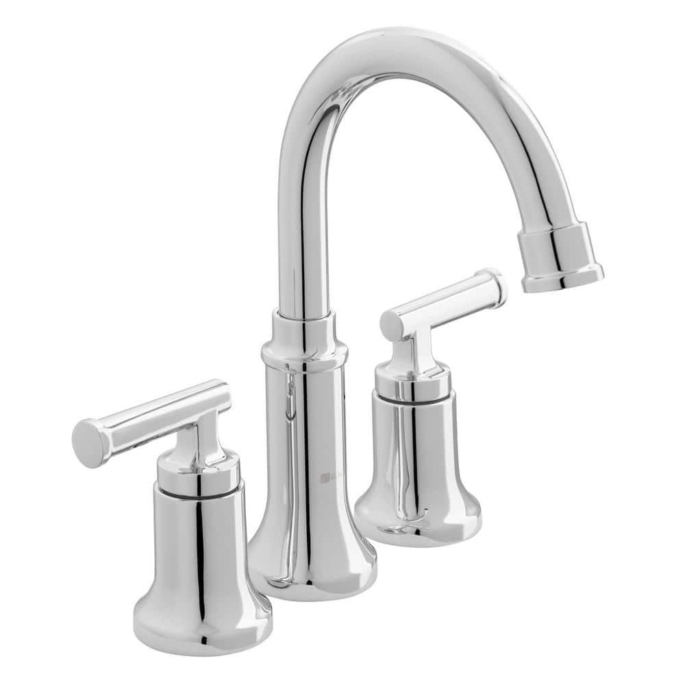 Glacier Bay Oswell 8 in. Widespread Double-Handle High-Arc Bathroom Faucet in P