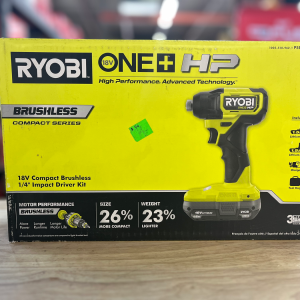 ONE+ HP 18V Brushless Cordless Compact 1/4 in. Impact Driver Kit