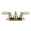Glacier Bay Teapot 4 in. Centerset Double-Handle Low-Arc Bathroom Faucet in Pol