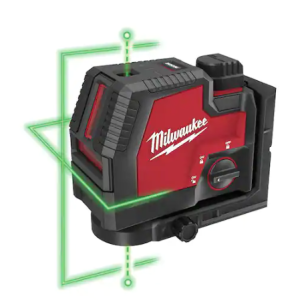 Green 100 ft. Cross Line and Plumb Points Rechargeable Laser Level with REDLITHI