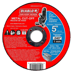 DIABLO 5 in. x 0.040 in. x 7/8 in. Thin Kerf Metal Cut-Off Disc 10-Pack