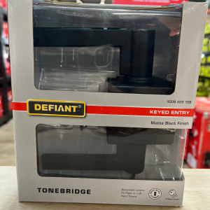 Defiant Tonebridge Matte Black Bed/Bath Door Lever