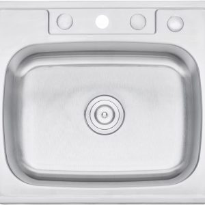 CozyBlock 25 x 22 x 9 Inch Top-mount/Drop-in Stainless Steel Single Bowl Kitche