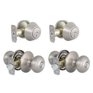Defiant Hartford Satin Nickel Single Cylinder Keyed Entry Door Lock Project Pac