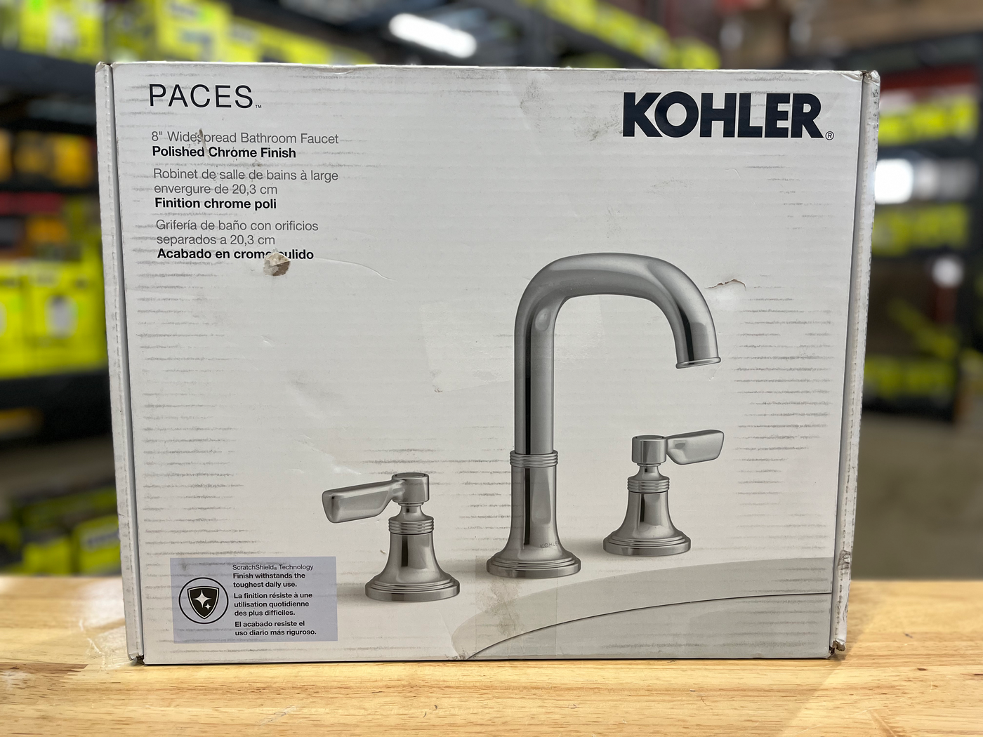 KOHLER Paces 8 in. Widespread Double Handle Bathroom Faucet with Lever Handles