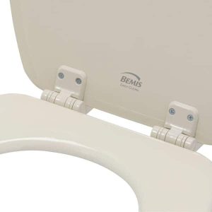 BEMIS Richfield Elongated Enameled Wood Closed Front Toilet Seat in Bone Never
