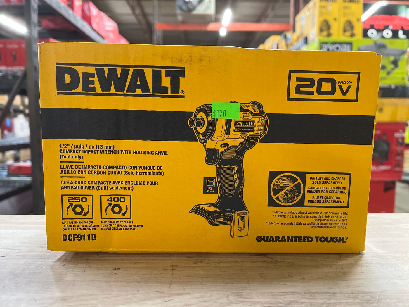 DEWALT ATOMIC 20V MAX 1/2" Brushless Impact Wrench Tool Only