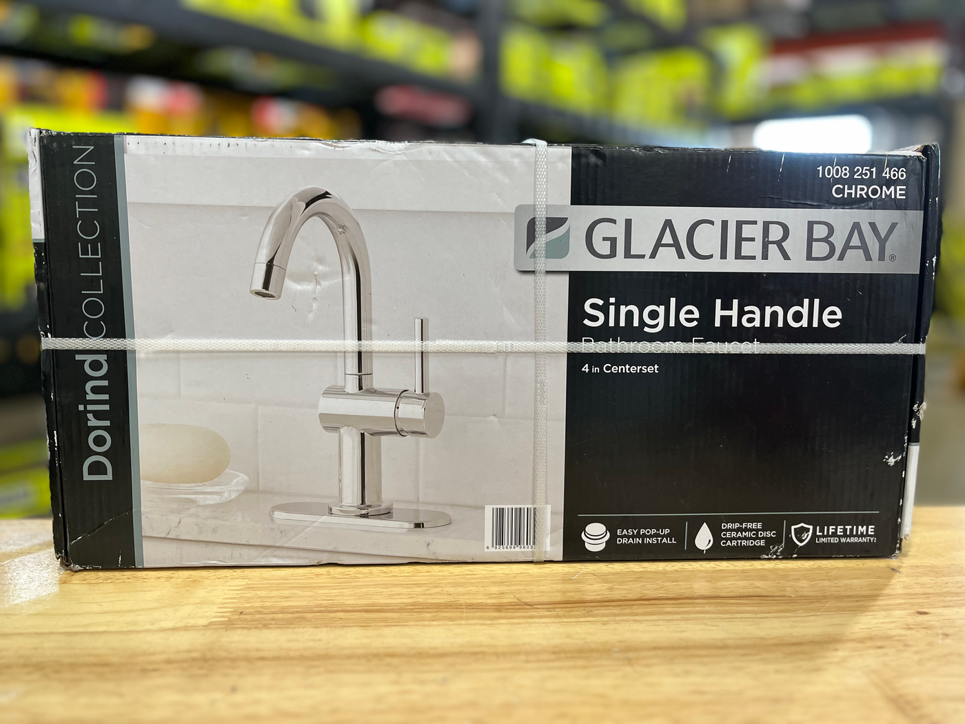Glacier Bay Dorind Single Hole Single-Handle Deck Mount High-Arc Bathroom Fauce