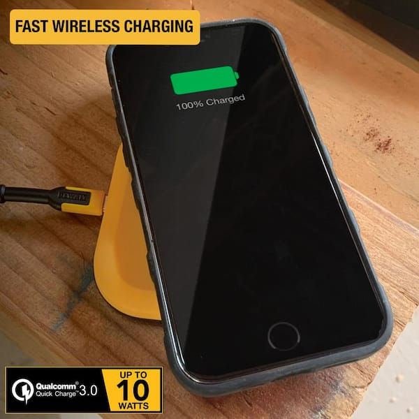 DEWALT Fast Wireless Charging Pad - Quick Charge for Any Qi Device