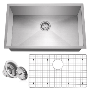 Miligore 16-Gauge Stainless Steel 30 in Single Bowl