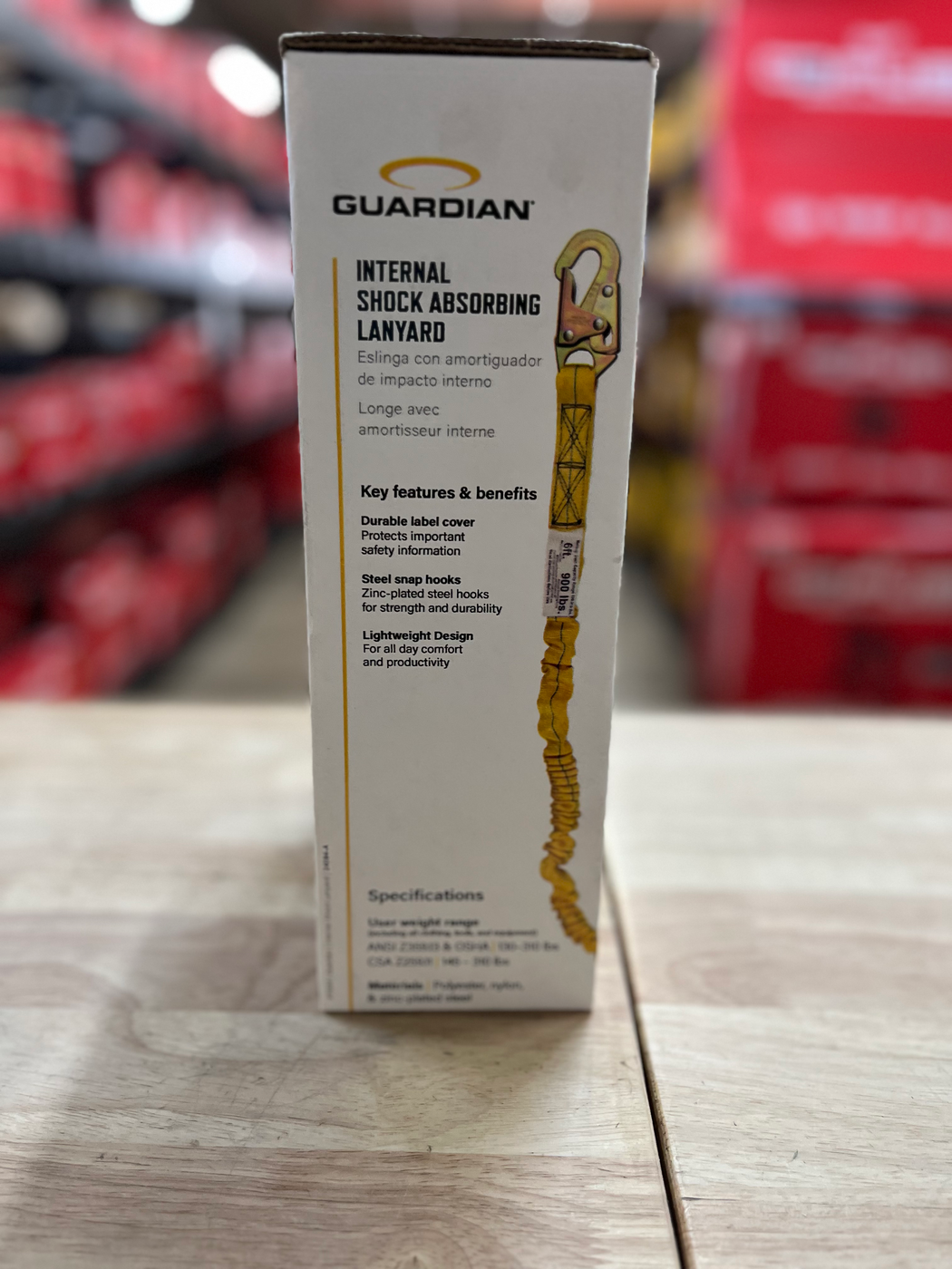 Guardian Fall Protection 6 ft. Internal Shock Lanyard