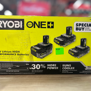 ONE+ 18V Lithium-Ion 4.0 Ah HIGH PERFORMANCE Battery with (2) 2.0 Ah HIGH PERFOR