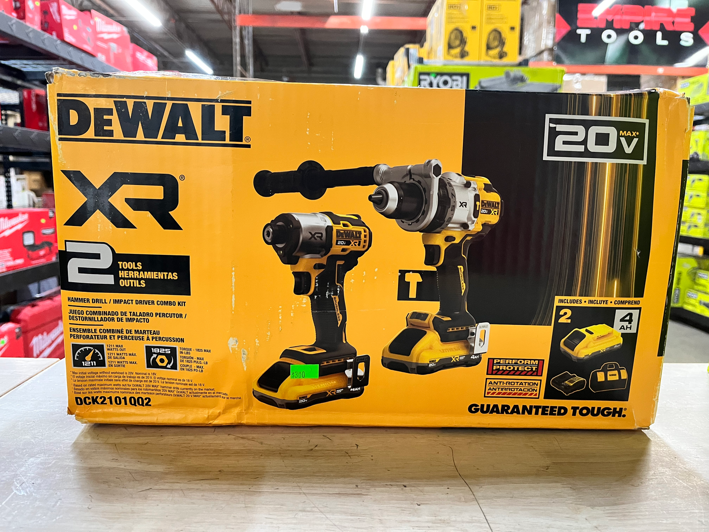 DEWALT 20V MAX Lithium-Ion Cordless 2-Tool Combo Kit with (2) 4.0 Ah Batteries,
