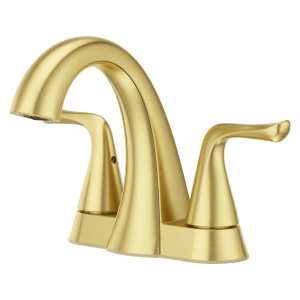 Pfister Willa 4 in. Centerset 2-Handle Bathroom Faucet in Brushed Gold LF-048-M