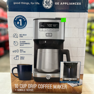 GE 10-Cup Stainless Steel Drip Coffee Maker with Thermal Carafe G7CDABSSTSS