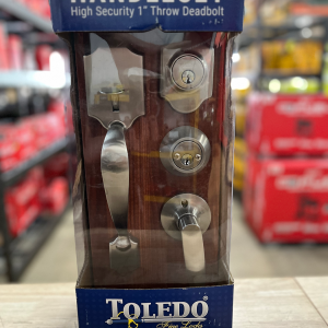 TOLEDO Cordoba Double Cylinder Satin Nickel Door Handleset V1601CO/CAUS15