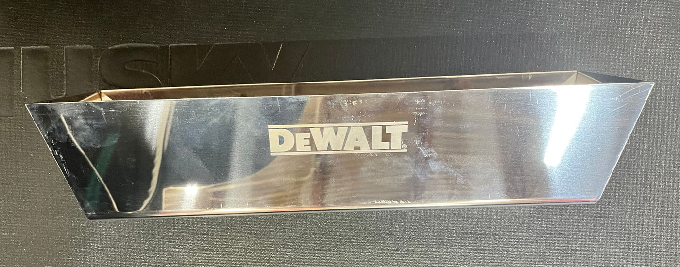 DEWALT 14 in. Stainless Steel Mud Pan with Curved Bottom