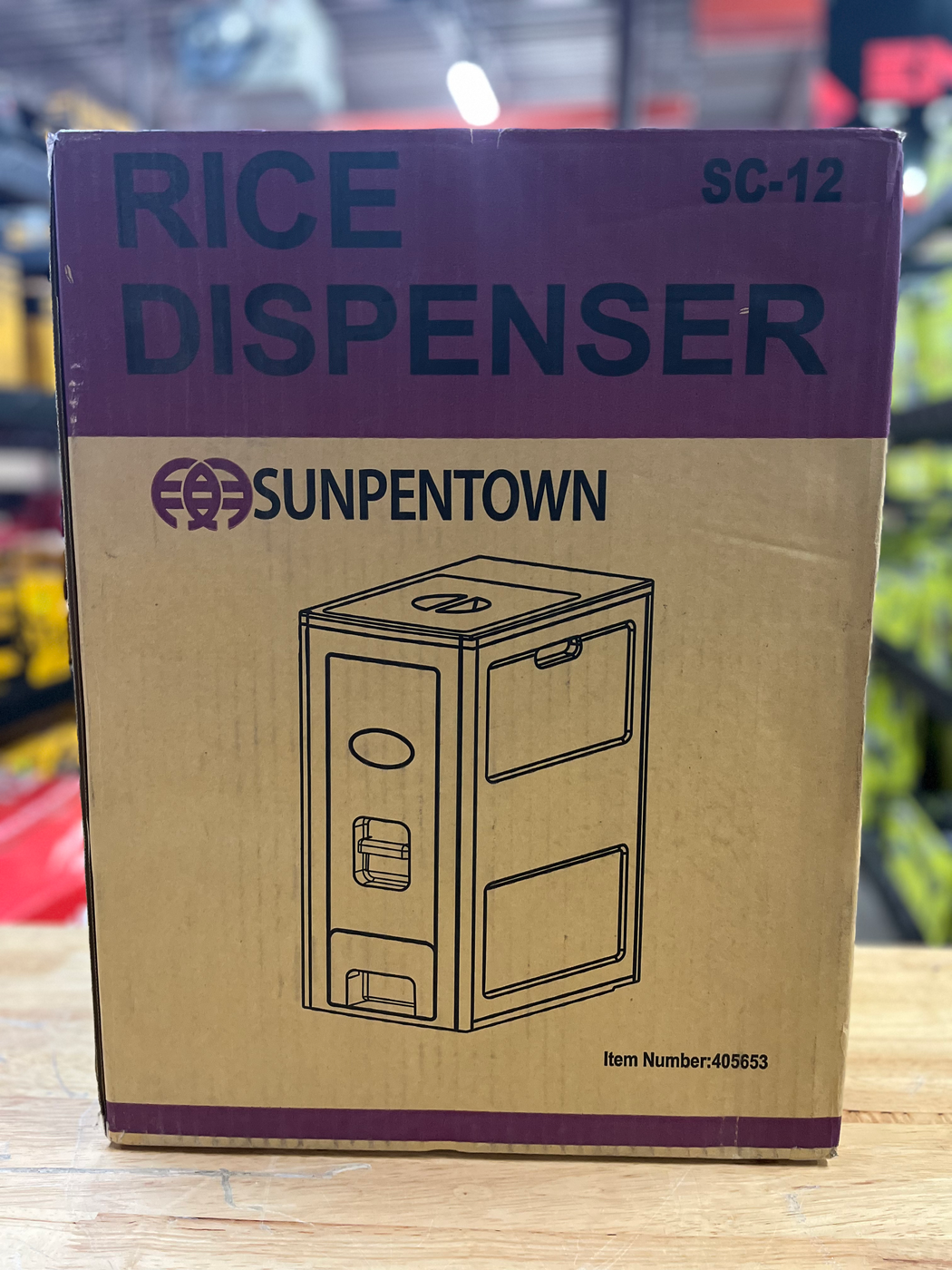 Sunpentown 26lbs Rice Dispenser