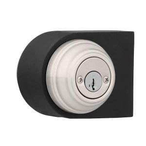 Kwikset Satin Nickel Double Cylinder Deadbolt featuring SmartKey Security 98515