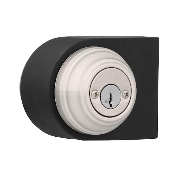 Kwikset Satin Nickel Double Cylinder Deadbolt featuring SmartKey Security 98515