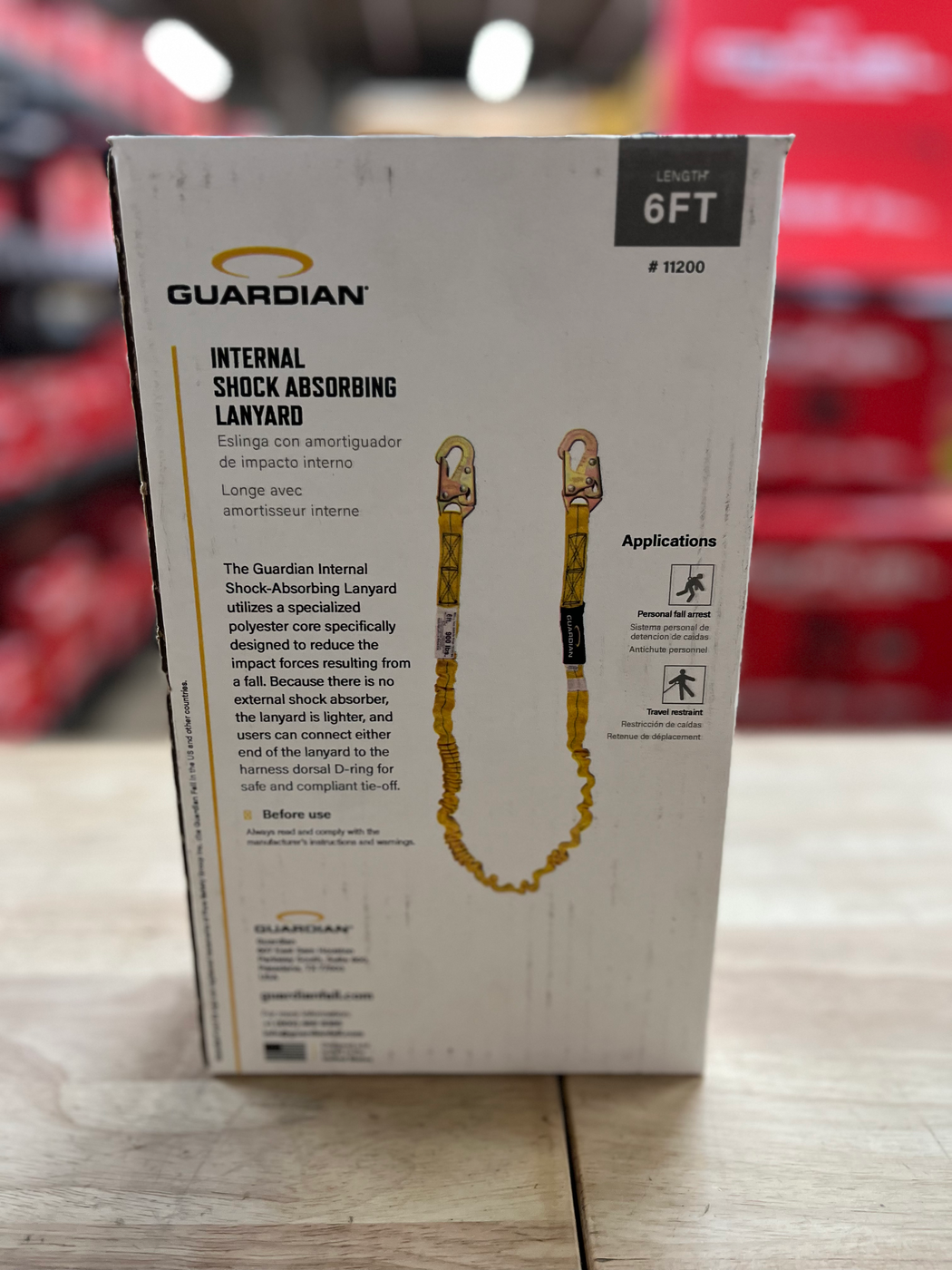 Guardian Fall Protection 6 ft. Internal Shock Lanyard