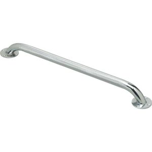 Medline 24" Knurled Chrome Grab Bar G5-024CRX1 - Secure Support Grip