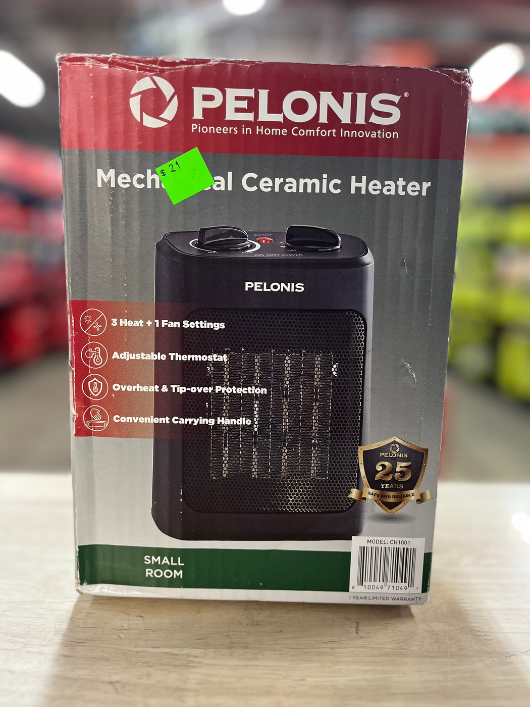 Pelonis 1500W Electric Ceramic Space Heater