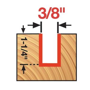 DIABLO 3/8 in. x 1-1/4 in. Carbide Straight Router Bit