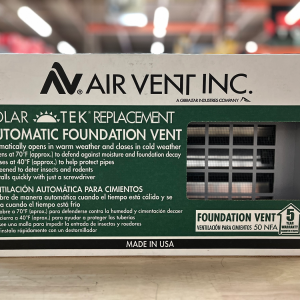Air Vent Solar Tek Replacement Automatic Foundation Vent