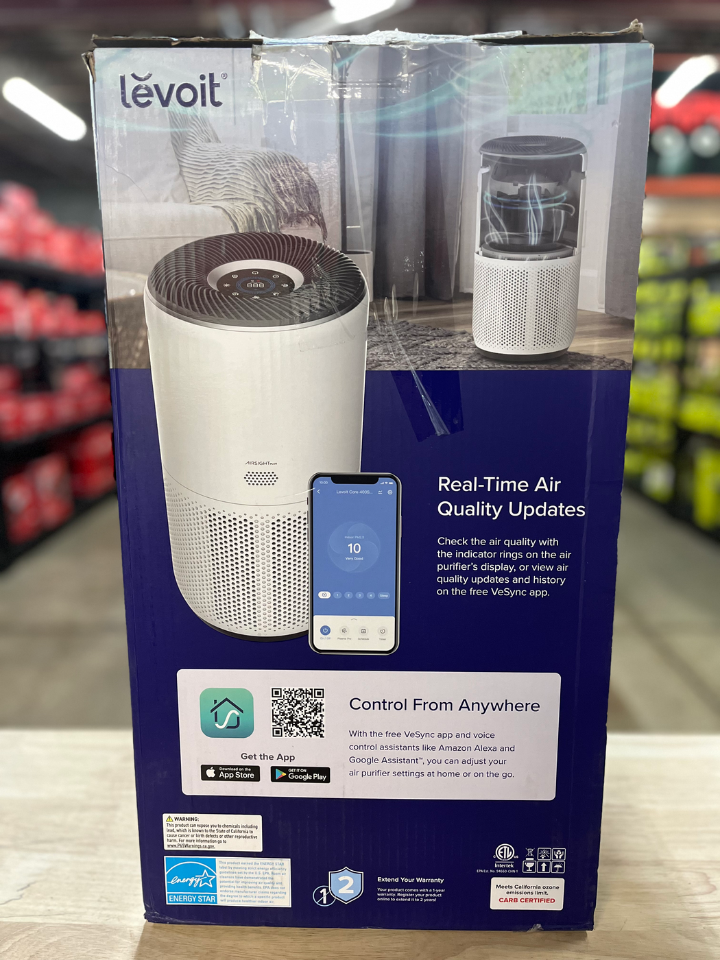 LEVOIT White PlasmaPro 400S Smart True HEPA Air Purifier