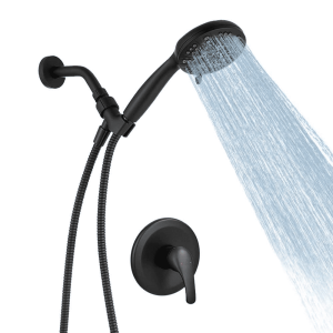 BWE Single-Handle 6-Spray Shower Faucet Set Trim Kit 1.8 GPM with Valve and Fil