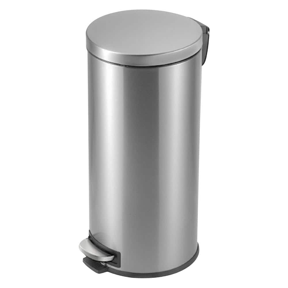 StyleWell 8 Gal Stainless Steel Round Step On Trash Can