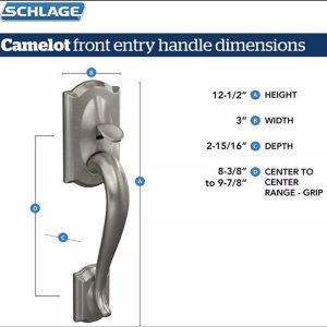Schlage Entry Door Handle Set w/ Knob FE285 GRW Greenwich (Satin Nickel) **NEW*